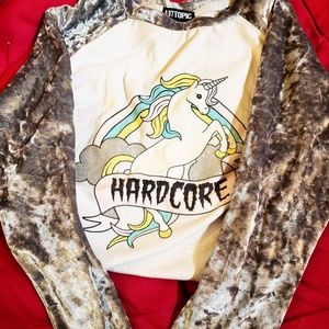 Hardcore Unicorn Velvet Long Sleeve Shirt